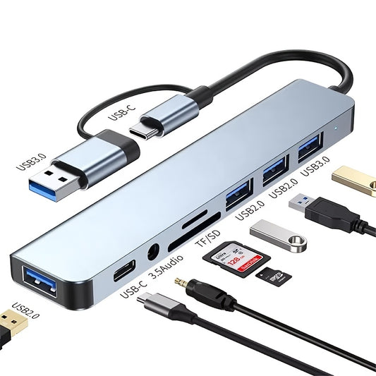 8-in-1 Hub, USB & Type-C Ports+ More