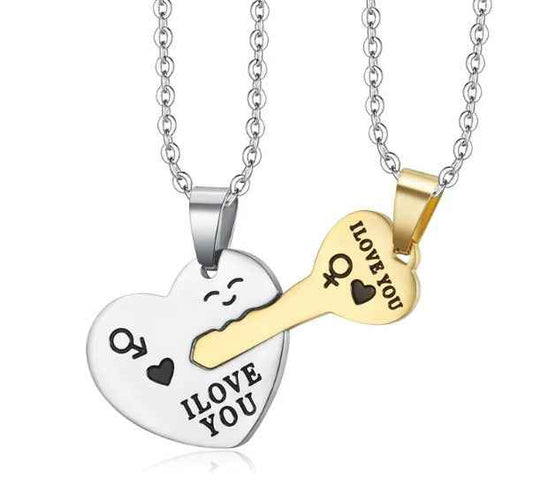 Love key for a couple and best friends